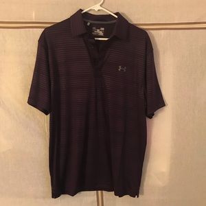 Under Armour Polo Shirt - Dark Purple, Size Large
